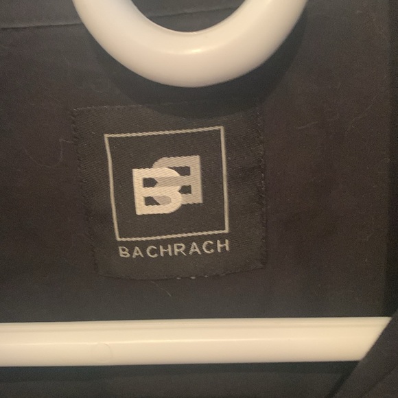 Very Sharp 2 Tone Bachrach Black Button Up Cowboy style w/white trim SZ Medium - Picture 3 of 4